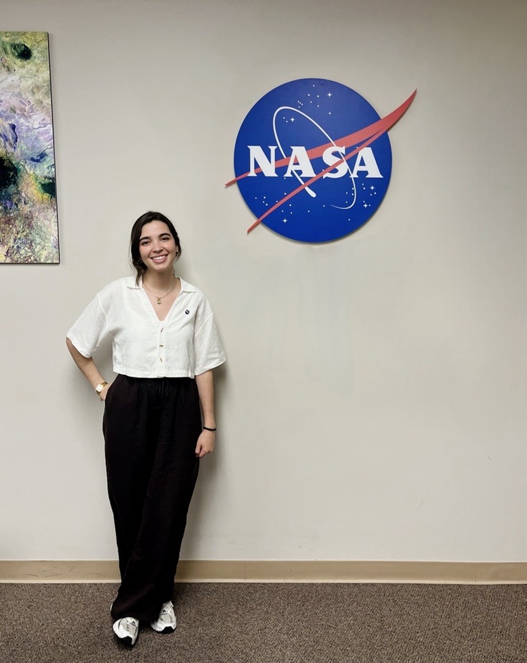 Vanessa next to NASA Logo