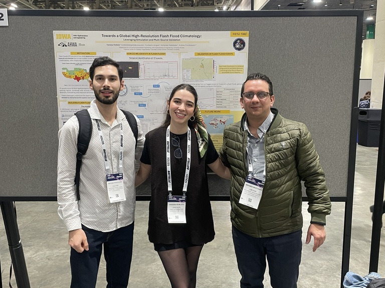 Picture of Mohamed, Vanessa, Santiago (right to left)